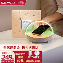 超市	
EZVALO·几光 LED手机无线充电蓝牙音响卧室创意小夜灯床头音乐台灯 Lydia台灯（浅木纹色）