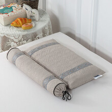 脖子前倾矫正枕头决明子颈椎枕头颈椎枕圆枕单人枕芯护颈枕颈椎枕荞麦枕头梦卡琳 典雅黄【中草药组合枕】