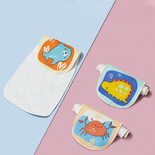 迪士尼婴儿隔汗巾纯棉幼儿园垫背巾儿童大号男童女童宝宝吸汗巾全棉 呆萌恐龙+漫步小蟹+漫游海豚【4层夏季款】兜袋设计 S