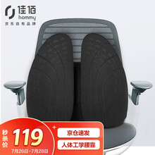 佳佰【京东自有品牌】靠垫 人体工学腰垫 办公室座椅靠背垫 汽车居家腰靠枕头 椅子靠垫