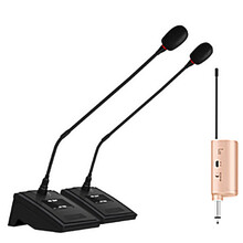 先科无线话筒麦克风一拖二U段调频K歌会议主持老师上课教学演讲培训家用唱歌 会议无线麦一拖二 套餐一