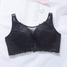 哺乳内衣薄款 大码補乳文胸薄款全罩杯大胸聚拢防下垂200斤孕妇大罩杯内衣J夏季 黑色 80B