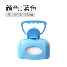 捣蛋鬼便携式狗狗拾便器铲屎工具捡屎夹便器狗便粪便清理宠物用品 提手款-天空蓝 大