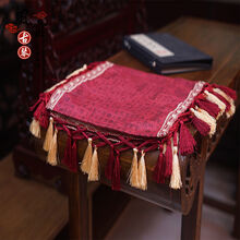 古琴桌旗盖布减字谱仿古古琴盖桌布防尘罩茶垫禅意中式 紫红色盖布