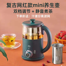 猫非猫迷你养生壶办公室小型全自动mini煮茶器加热烧水煮花茶带茶漏滤网 网红款复古绿送滤网