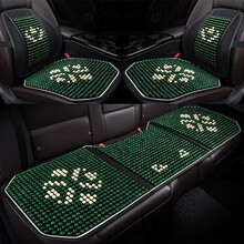 2021新款汽车坐垫夏季凉垫车用木珠四季通用座垫透气防滑按摩车垫腰靠2021新款汽车座垫 松石绿 五件套（前排*2+腰靠*2+后排*1） 雪铁龙C3XR爱丽舍C4世嘉C4L天逸/C5 C6