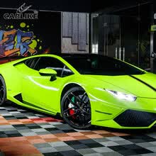 卡莱克超亮汽车改色膜高亮水泥灰整车改色贴膜亮面车身漆面保护膜防刮蹭汽车贴纸 超亮柠檬绿1.52x18M