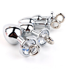 sm肛塞后庭自慰器金属女用gay同志可穿戴外出成人情趣性用品玩具 直径1.9cm+黑绳