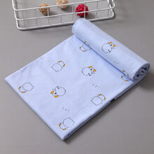 新生儿包巾婴儿包毯夏季薄款抱被抱毯宝宝襁褓单裹布巾纯棉春夏婴乐培 产房包巾蓝色小屋 85*85cm