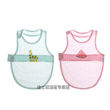 迪士尼轻奢品质肚兜夏季宝宝婴儿兜兜夏薄款新生儿超薄护肚纯棉婴幼儿小童小孩旗舰官方 超薄绿+超薄粉 90cm(90cm（1-2岁）)