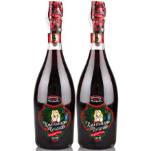 白俄罗斯进口 霞丽斯樱桃味葡萄起泡酒女士甜酒7.5度 750ml 2瓶