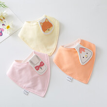 婴儿口水巾 婴儿三角巾新生宝宝口水兜男童女孩帅气防水围巾夏季薄款围嘴 V型女宝款【防水款至3条装】