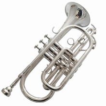 SUZUKIMUSIQUE铃木短号学生初学者考级降B调小号乐器专业乐队演奏镀银吹奏省力 图片色