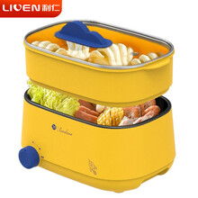 利仁（Liven）宿舍小火锅电炒锅1.8L多用途锅电火锅电蒸锅不粘锅电煮锅M-3