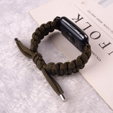 亿魅华为b5手环表带适用华为Watch Fit智能手表表带B6B3手工编织伞绳腕带手环watchfi 军绿 编织 华为watch fit表带