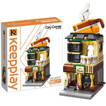 keeppley迷你缤纷街景系列积木城市建筑拼装模型启蒙玩具小颗粒 遇见咖啡店（332颗粒）-C0102