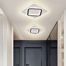 烛影 北欧卧室灯吸顶灯现代简约房间灯具轻奢创意网红2021年新款主卧衣帽间灯阳台灯 方形 30cm 【暖光】暗装