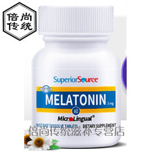 美国SuperSource褪黑素安瓶学生进口睡眠片入睡60粒
