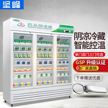 坚峰药品阴凉柜冰箱立式风冷展示柜恒温药品冷藏柜单门双门三门GSP认证带温度记录仪药店房展示柜冰箱 三门下置压缩机1080L【升级款】