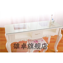 雄卓 美甲桌子单人双人三人欧式指甲桌修甲台白色烤漆桌椅套装 1米2单层玻璃面