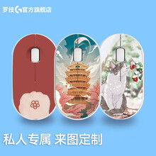 罗技（Logitech）Pebble 鹅卵石轻薄型静音鼠标 蓝牙无线双模 静音 便携 时尚鼠标 白色定制-联系客服