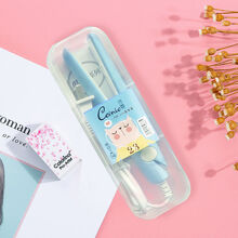 欧曼丽莎 学生迷你电夹板拉直发直卷两用直板夹干湿卷发棒小型懒人刘海神器 浅湖蓝+收纳盒(卷直两用) 单主机