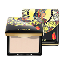 拉美拉埃及法老蜜粉饼定妆粉饼 持久控油遮瑕不易脱妆修容提亮肤色细致肌肤学生网红款5081 01#象牙白