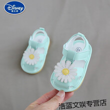 迪士尼&夏日潮搭专柜优品牌童鞋3-14岁小孩娃婴幼儿女宝宝凉鞋0一2岁半女童公主鞋夏季鞋子时尚防滑软 绿色 内长11.5cm