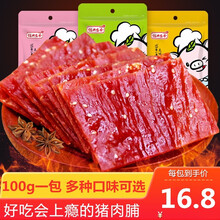 靖江猪肉脯单独小包装即食手工肉脯干零食小吃休闲食品 猪肉脯100克蜜汁味