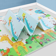 哇科多宝宝爬行垫婴儿爬爬垫XPE可折叠儿童地垫加厚环保双面游戏毯防滑跳舞毯婴儿动物数字玩具