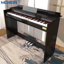 莫森(mosen)智能电钢琴MS-103P典雅黑 电子数码钢琴88键配重键盘 专业级+原装琴架+三踏板