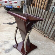 名仕匠人实木现代简约小型餐厅会议主持演讲迎宾礼导购泊车发言婚礼培训台 钢木48*40*118