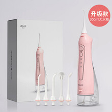 拜尔电动冲牙器便携式水牙线家用正畸专用牙齿清洗洗牙GMDQ 三档粉色 升级版300ML大水箱
