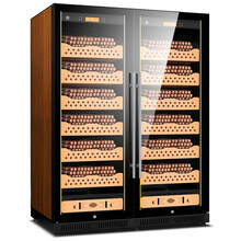 茄龙（CIGARLOONG）CL-168CW2智能恒温恒湿雪茄柜恒温红酒柜雪茄红酒双拼柜 榉木裸养款棕色