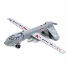 中麦微仿真飞机模型C17运输机翼龙无人机合金客机摆件儿童玩具男孩礼物 翼龙无人侦察机模型  灰色