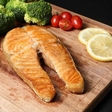 三文鱼新鲜轮切三文鱼排肉质鲜嫩三文鱼扒香煎烧烤三文鱼段冷冻 三文鱼排4份/1000g