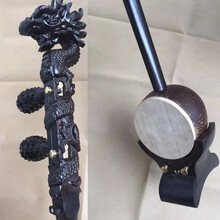 板胡乐器演奏初学秦腔紫檀平头龙头高音中音河南豫剧板胡 大盘龙豫剧配皮盒