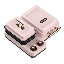 京江 三明治早餐机多功能四合一小型家用宿舍压烤吐司面包轻食机 落樱粉