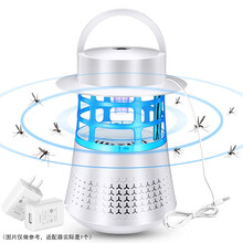 【正常发货】威恒 灭蚊灯 家用静音【一年换新】吸入式USB光触媒捕蚊器 驱蚊器物理灭蚊器 婴儿孕妇 雅典白（USB+适配器两用）