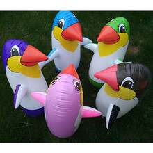 22/35/45/70cm 充气企鹅不倒翁小孩子PVC气球玩具 宝宝充气玩具 70企鹅1个(黑粉蓝绿紫)默认随机