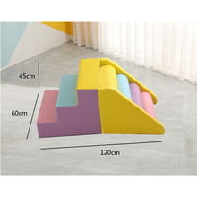 儿童感统攀爬训练梯软体组合早教学步梯软包三步梯彩虹梯滑梯攀爬 三步梯+彩虹梯