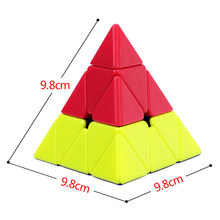 幼儿园三角形火山魔方三阶金字塔凹凸汉堡三明治儿童动脑玩具 3色火山魔方