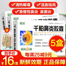 葵花千柏鼻炎胶囊0.5g*24粒/盒清热解毒活血祛风急慢性鼻炎醒鼻通窍过敏性鼻炎鼻窦炎咽炎鼻炎药中药 5盒疗程装