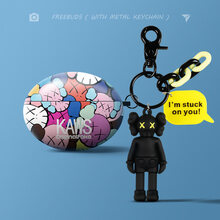 巴蒂尼 freebuds4i保护套freebuds 4i耳机保护壳华为无线蓝牙耳机盒潮牌芝麻街防摔软 freebuds4i【彩色kaws】+黑色公仔挂件