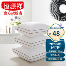 恒源祥家纺 纯棉抱枕 立体边抱枕芯沙发办公室腰靠趴睡垫多选尺寸枕芯靠枕芯 （白色）一对装 50*50cm