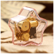 曲漾 发条音乐盒八音盒天空之城创意儿童生日礼物女生女友女孩小礼物 五角星粉( 天空之城)