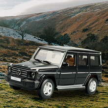 彩珀成真玩具1：32奔驰G350d合金车仿真合金汽车模型收藏摆件带响声灯光回力迷你汽车颜色随机88436