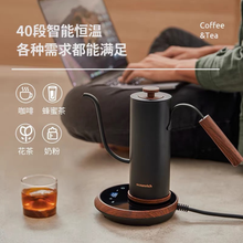 oceanrich欧新力奇家用智能温控手冲咖啡壶电热水壶挂耳细口控温 暗夜黑
