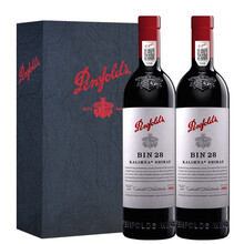 超市	
【奔富一级授权店】奔富 Penfolds 红酒/白葡萄酒 澳大利亚进口葡萄酒 750ml*2 礼盒装 奔富28 BIN 28