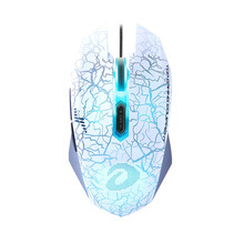 达尔优（dareu）牧马人EM915 G60有线鼠标 游戏鼠标  电竞鼠标 笔记本电脑鼠标 鼠标宏 白色裂纹【静音】